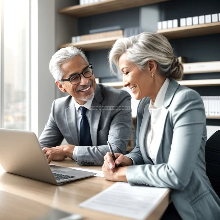 Abogados revisando contrato de jubilación