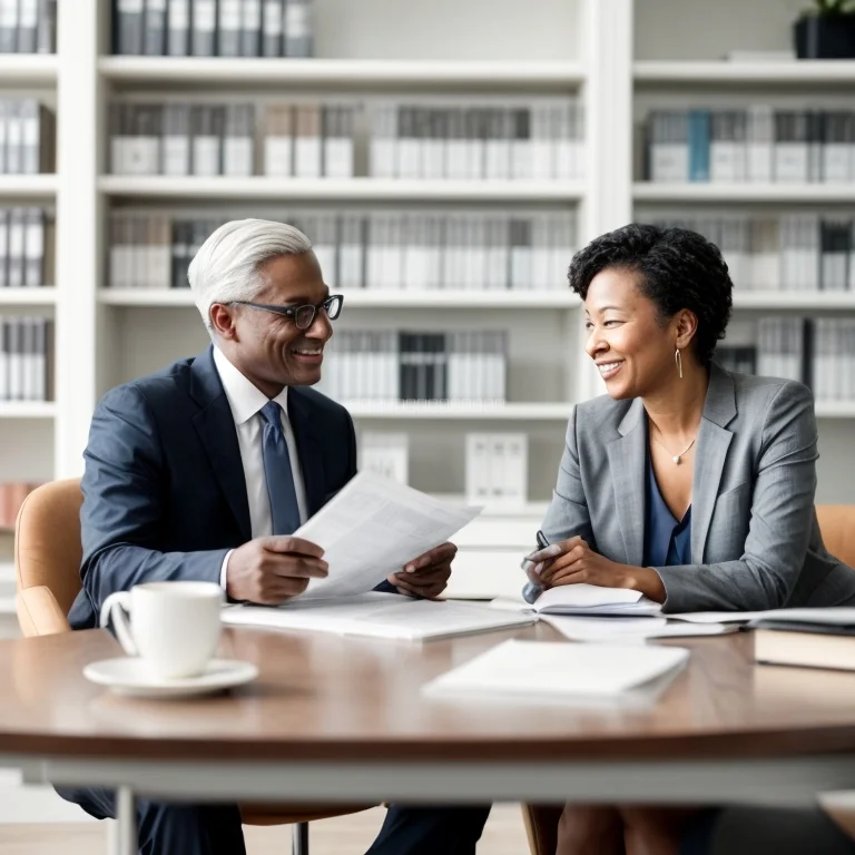 Cliente recibiendo orientación sobre pensión